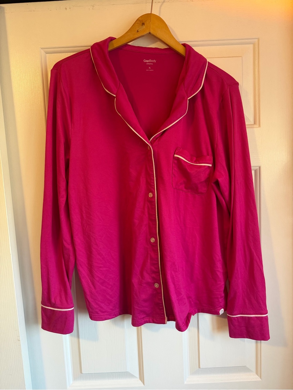 GapBody Women’s Long Sleeve/Pant Pajama Set-Size XL-Hot Pink